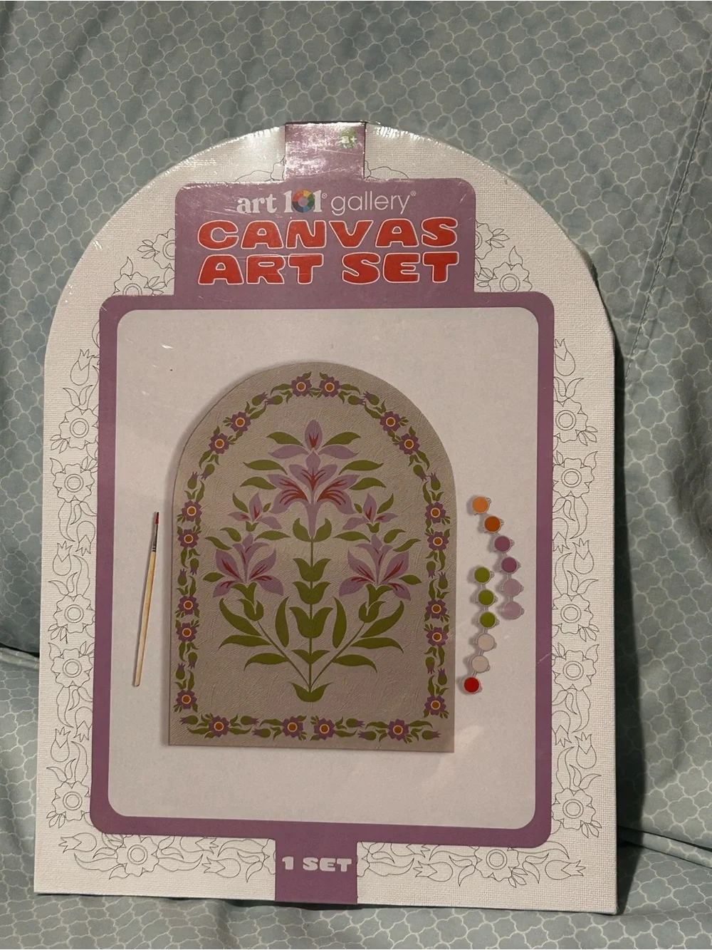 Gallery Floral Canvas Art Set in Pink and Green